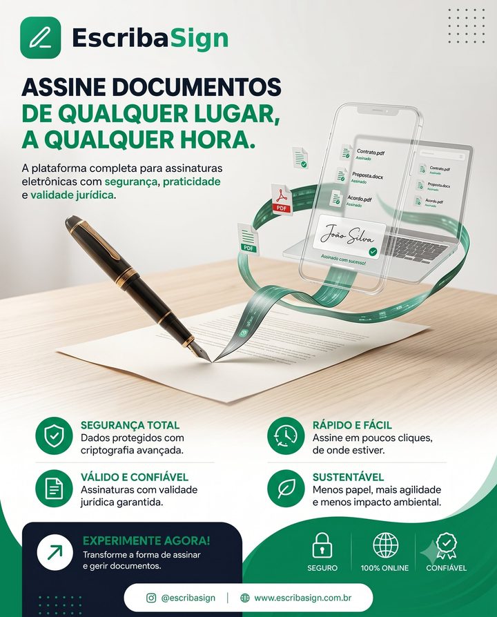 EscribaSign — assinatura eletrônica com validade jurídica